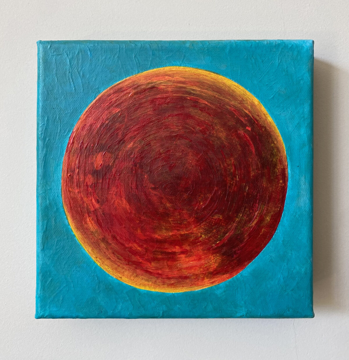 Burning Planet, schilderij van Renske Welie